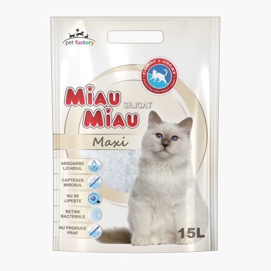 Așternut igienic silicat pentru pisici 15l