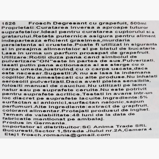 Degresant bucătărie grepfrut spray 0.5l