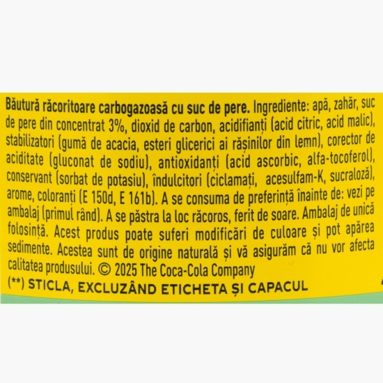 Băutură carbogazoasă cu aromă de pere 2l