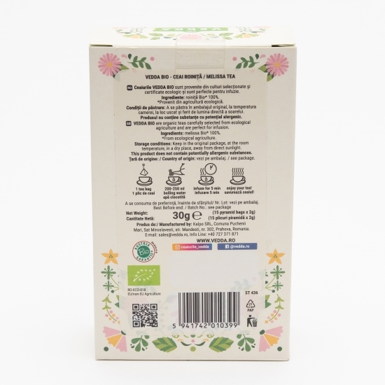 Ceai roiniță eco 15 plicuri