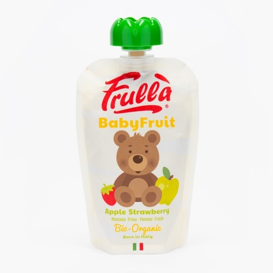 Piure eco din măr și căpșuni, pentru bebeluși, 100g