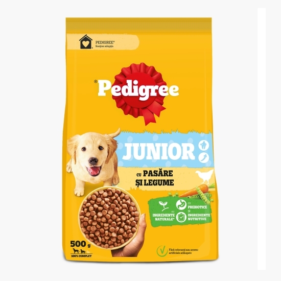 Hrană uscată pentru câini juniori, 500g, cu pui și legume