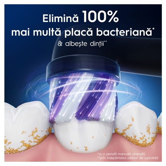Rezerve periuță de dinți electrică iO Radiant White, compatibile doar cu seria iO, 4 buc, negru
