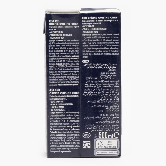 Preparat lichid cu zer și grăsimi vegetale pentru gătit Creme Cuisine Chef 0.5l