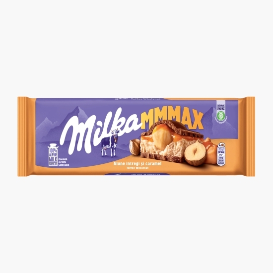 Ciocolată cu alune întregi și caramel 300g