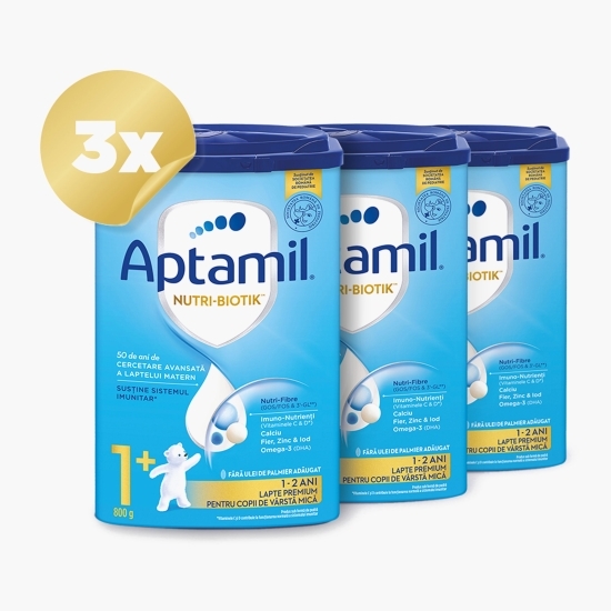 Pachet 3 x Lapte praf NUTRI-BIOTIK 1+, 1-2 ani, Nutricia, 800g
