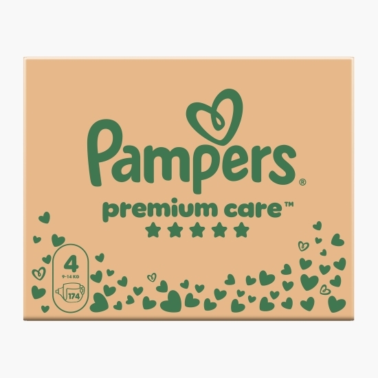 Scutece Premium Care XXL, mărimea 4, 9-14kg, 174 buc