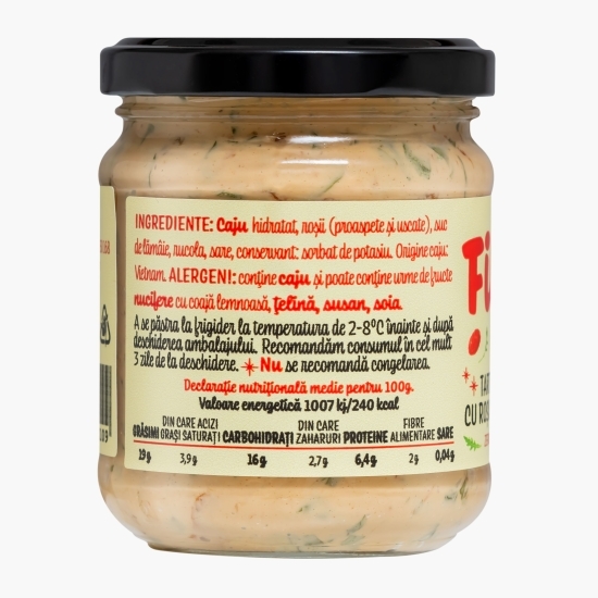 Cremă tartinabilă de caju cu roșii uscate și rucola 200g