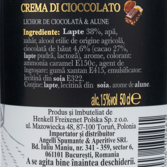 Lichior cremă de ciocolată 15% alc. 0.50l