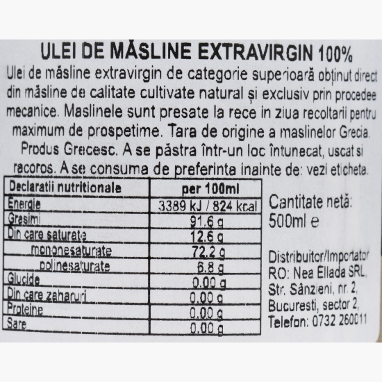 Ulei măsline extravirgin 0.5l