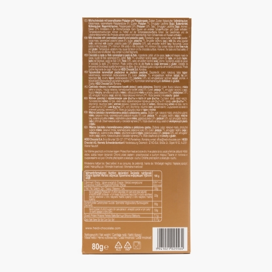 Ciocolată cu lapte și fistic caramelizat 80g