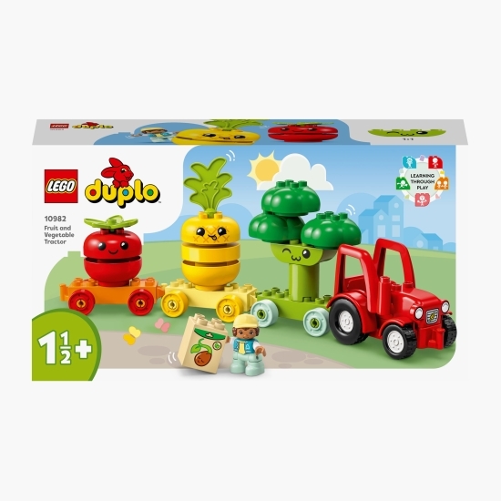 Primul meu tractor cu fructe și legume, 10982 Duplo, 19 piese, +18 luni