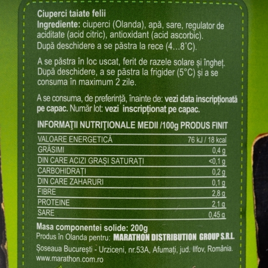 Ciuperci tăiate felii 400g