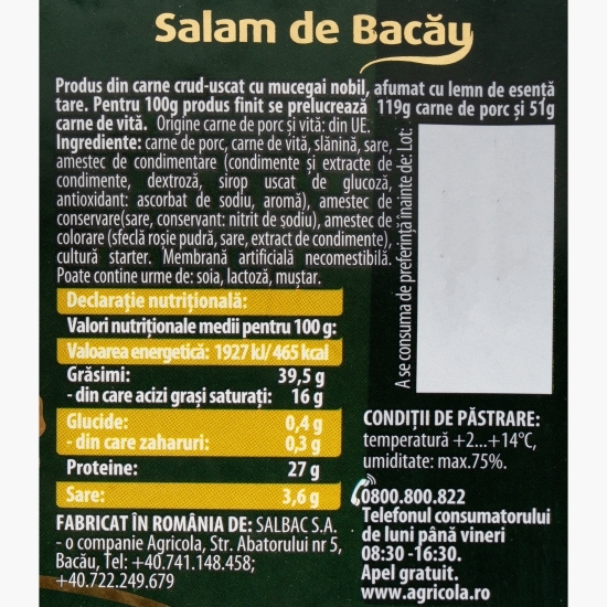 Salam Bacău 350g