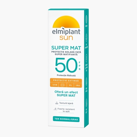 Cremă matifiantă protecție solară pentru față SPF 50, 50ml