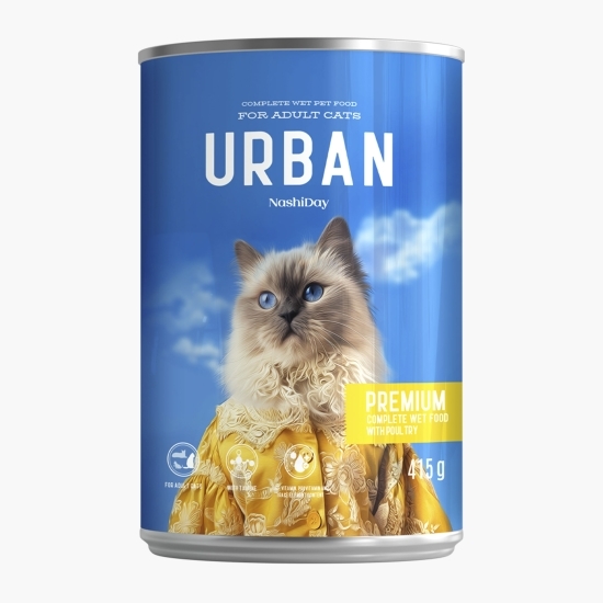 Hrană umedă NashiDay Cat Premium pentru pisici cu carne de pui, 415g