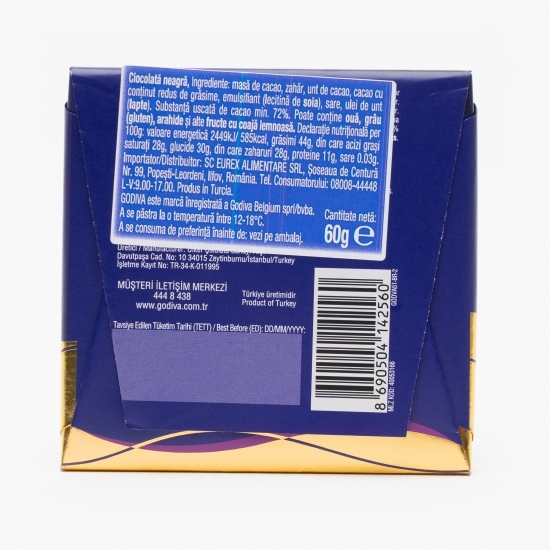 Ciocolată neagră 72% cacao, 60g