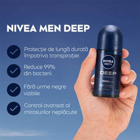 Deodorant antiperspirant roll-on pentru bărbați Men Deep Darkwood 50ml