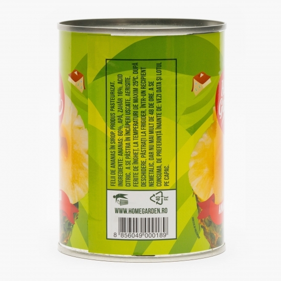 Ananas rondele în sirop, conservă 565g