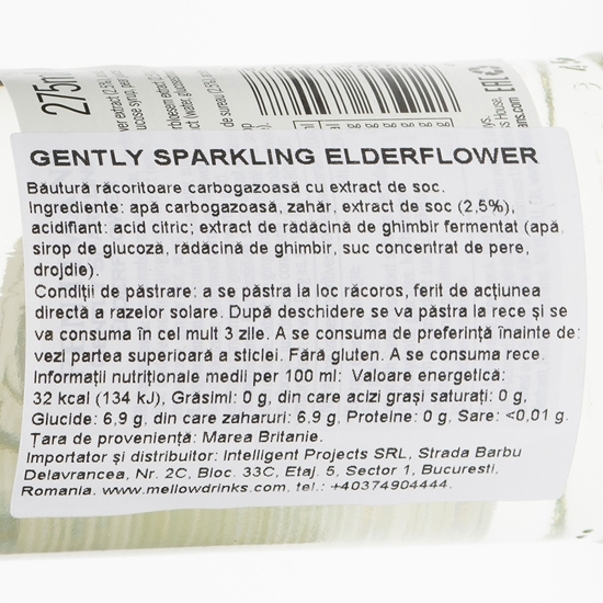 Băutură carbogazoasă Gently Sparkling Elderflower 0.275l