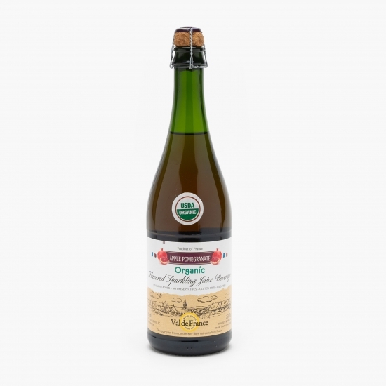 Suc de mere eco carbonatat cu aromă de rodii 0.75l