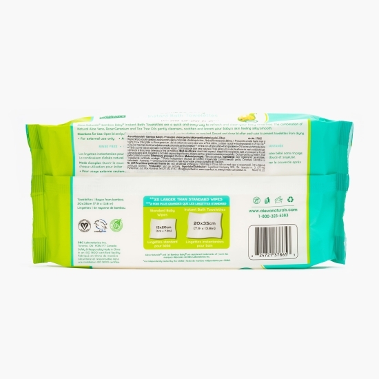 Șervețele umede din fibre de bambus pentru bebeluși 25 buc