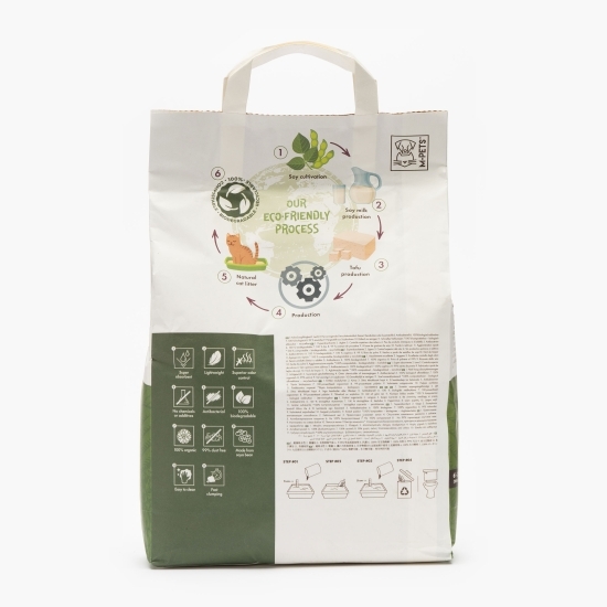 Așternut pentru pisici organic soia ceai verde 6l