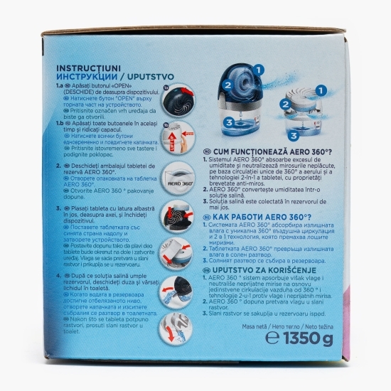Tablete rezervă aparat absorbant de umiditate Aero 360° Scents Mix, 3 buc x 450g