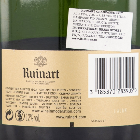 Șampanie alb brut, 12%, 0.75l