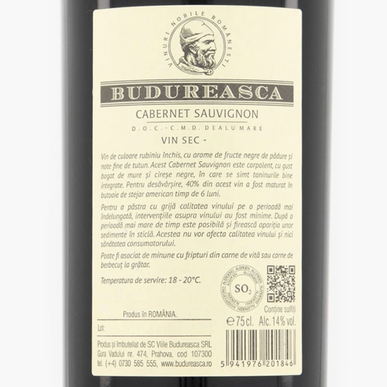 Vin roșu sec Cabernet Sauvignon, 14%, 0.75l 