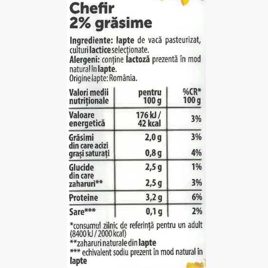 Chefir 2% grăsime 330g