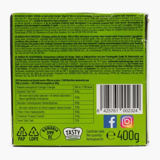 Burger vegan cu năut 4x100g