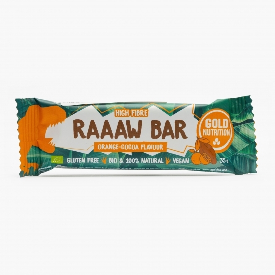 Baton eco Raaaw Bar portocale și cacao 35g