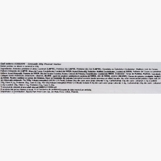 Baton proteic cu unt de arahide și caramel Peanut Nutter, 60g