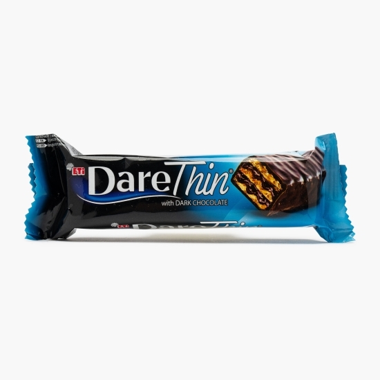 Baton subțire cu cremă de cacao, glazură de ciocolată neagră și napolitană 30g