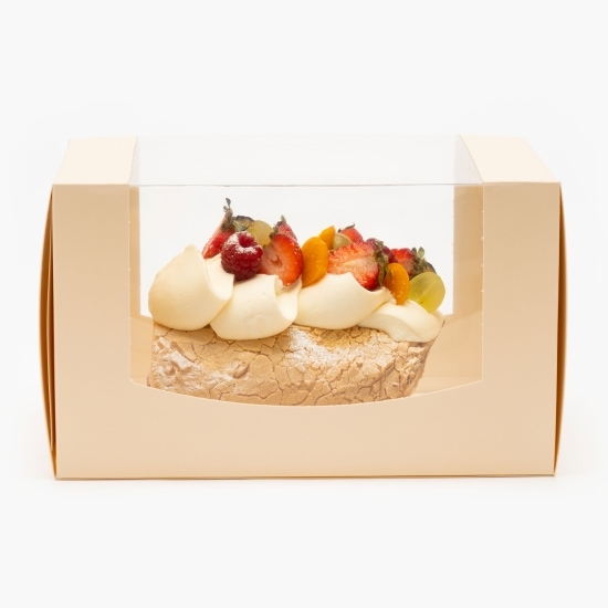 Ruladă de bezea cu cremă de vanilie, căpșuni și zmeură 250g