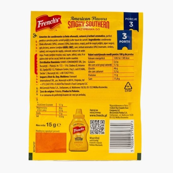 Condimente pentru cartofi prăjiți Smoky Southern, 15g