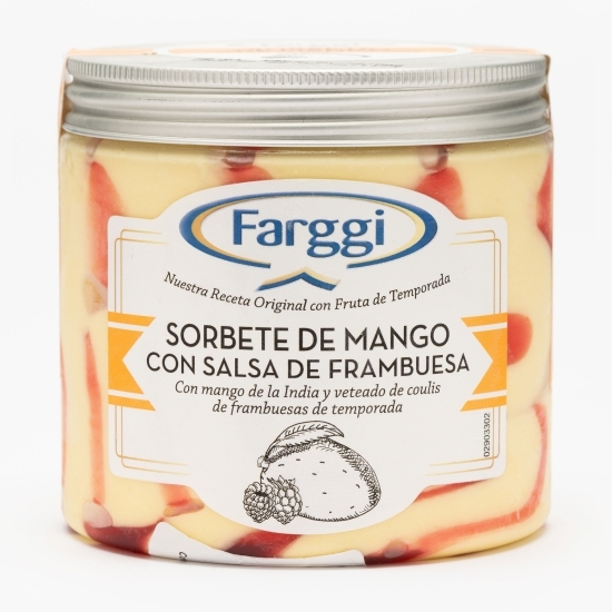 Sorbet de mango cu sos de zmeură 450ml
