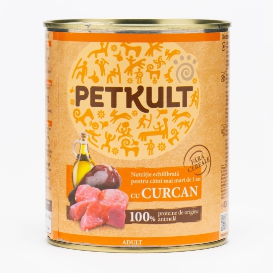 Hrană umedă pentru câini adulți, cu curcan, 800g