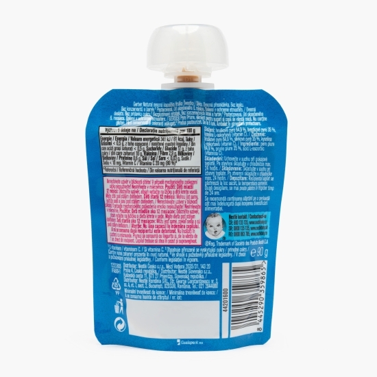 Piure natural de prune și pere 90g, +6 luni  