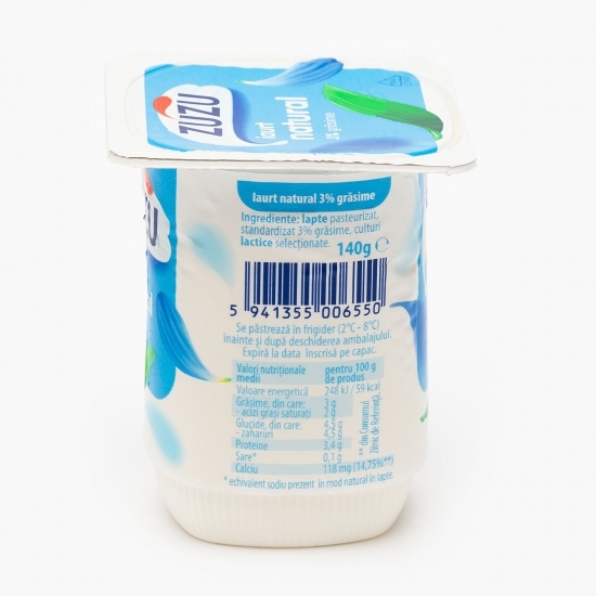 Iaurt natural 3% grăsime 140g