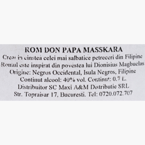 Rom Masskara spiced 40% alc. 0.7l