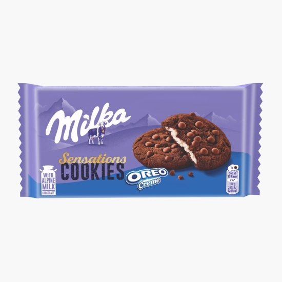 Biscuiți cacao umpluți cu cremă de lapte Sensations Cookies Oreo 156g