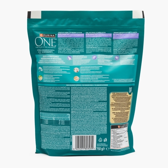 Hrană uscată pentru pisici One Coat & Hairball, 750g, cu pui