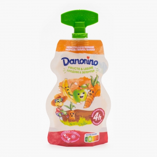 Iaurt cu piure de banane mere și morcovi 70g