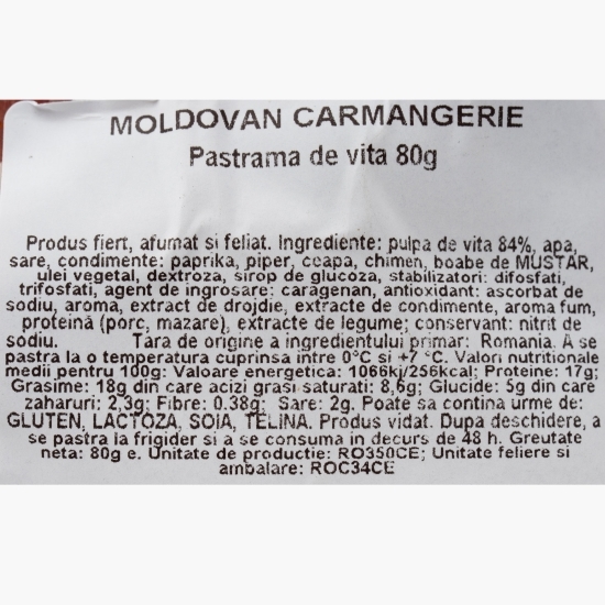 Pastramă de vită 80g