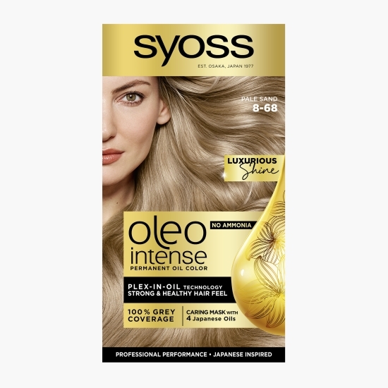 Vopsea de păr permanentă fără amoniac Oleo Intense, 8-68 blond deschis nisipiu, 115 ml