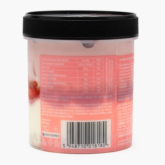 Înghețată cu căpșuni, cheesecake și biscuiți A Strati, 473ml (330g)