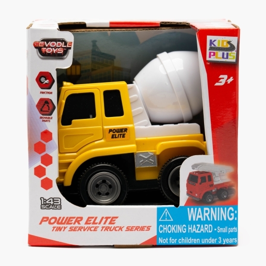 Betonieră fricțiune 1:43, 10cm, galbenă, 1 buc