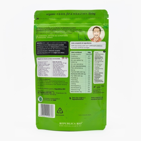 Spirulină, pulbere ecologică pură, 125g